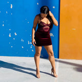 Merlot Vibes Mini Dress - Just Toya x Thought Process Boutique