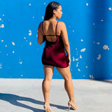Merlot Vibes Mini Dress - Just Toya x Thought Process Boutique