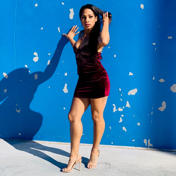 Merlot Vibes Mini Dress - Just Toya x Thought Process Boutique