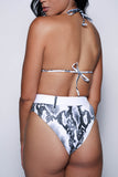 Avalon Bikini by Mari Swim at Thought Process Boutique in white snake - back
