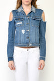 Cutaway Denim Jacket by Hidden Jeans - Thought Process Boutique | Jean Jacket by Hidden Jeans 