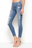 Hidden Jeans Mid-Rise Distressed Skinny Jeans - Thought Process Boutique