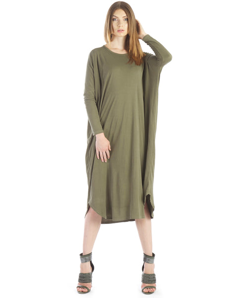 Weekend Loungewear Dress in Olive | Thought Process Boutique